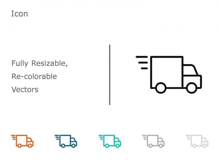 Truck Icon 2 PowerPoint Template & Google Slides Theme