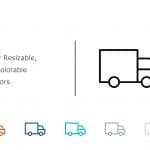 Truck Icon 3 PowerPoint Template & Google Slides Theme