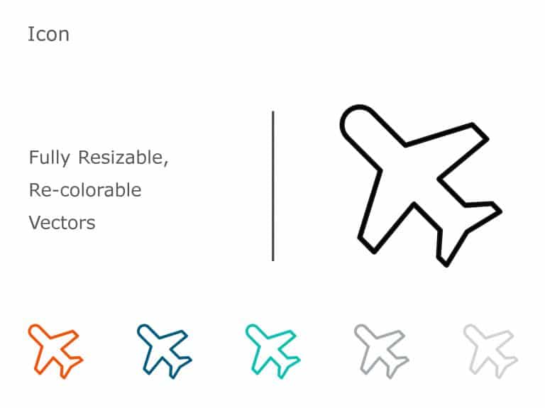 Plane Icon 1 PowerPoint Template & Google Slides Theme