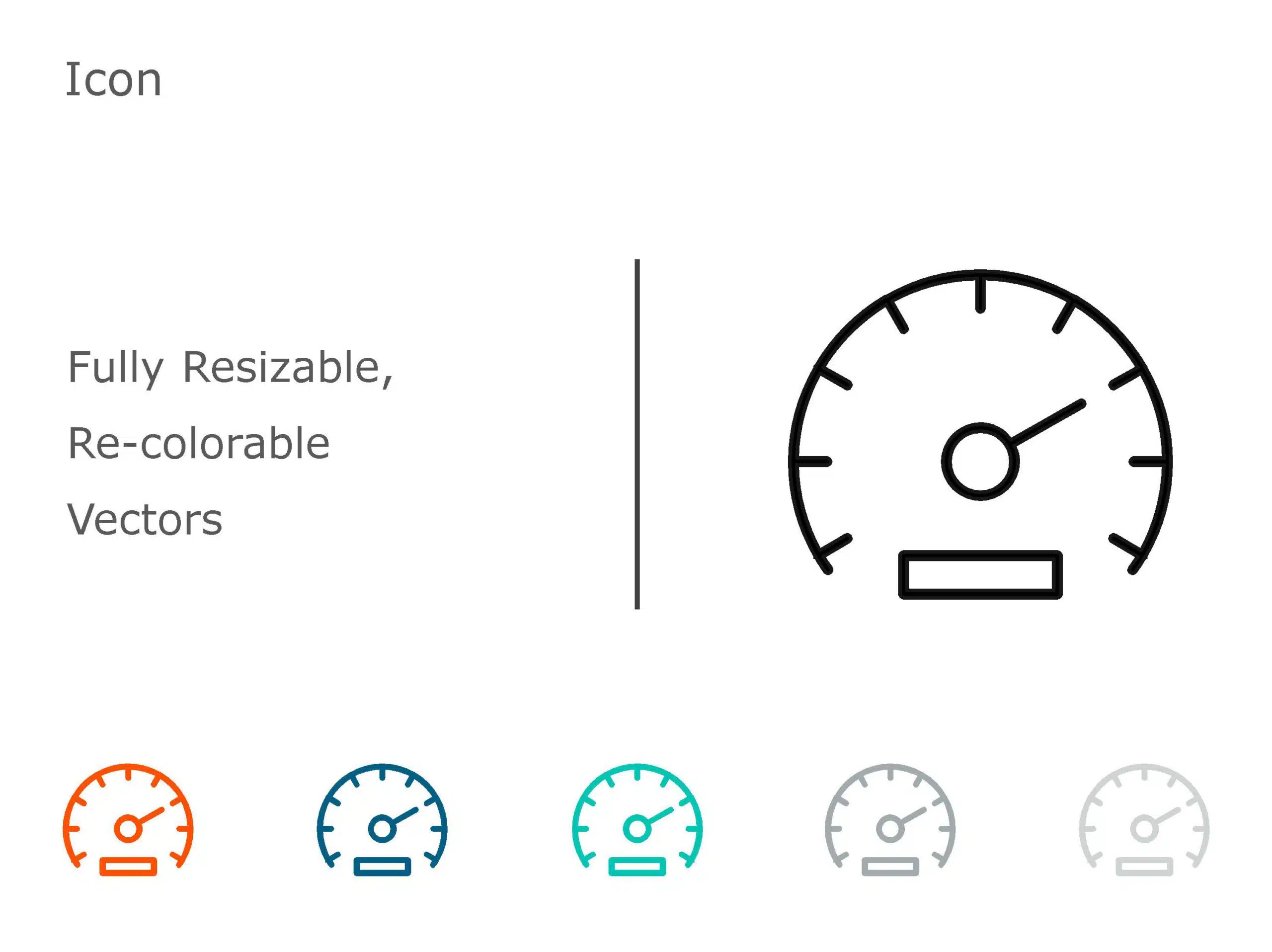 Speedometer Icon 1 PowerPoint Template & Google Slides Theme