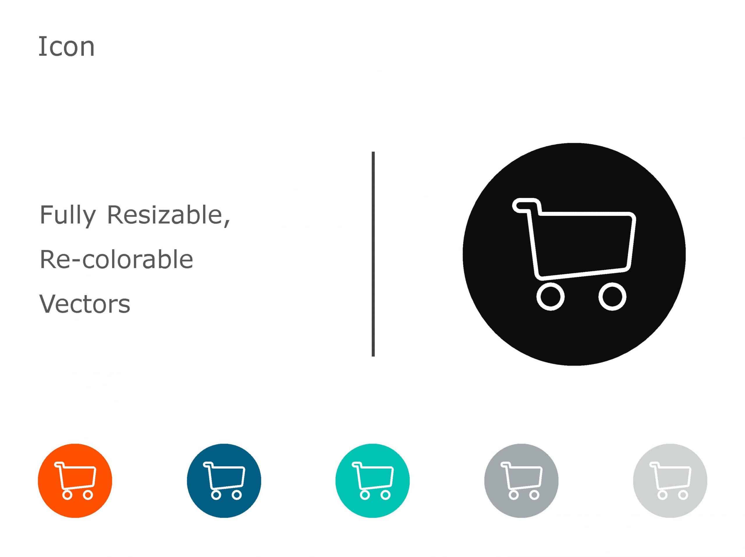 Shopping cart Icon 1 PowerPoint Template