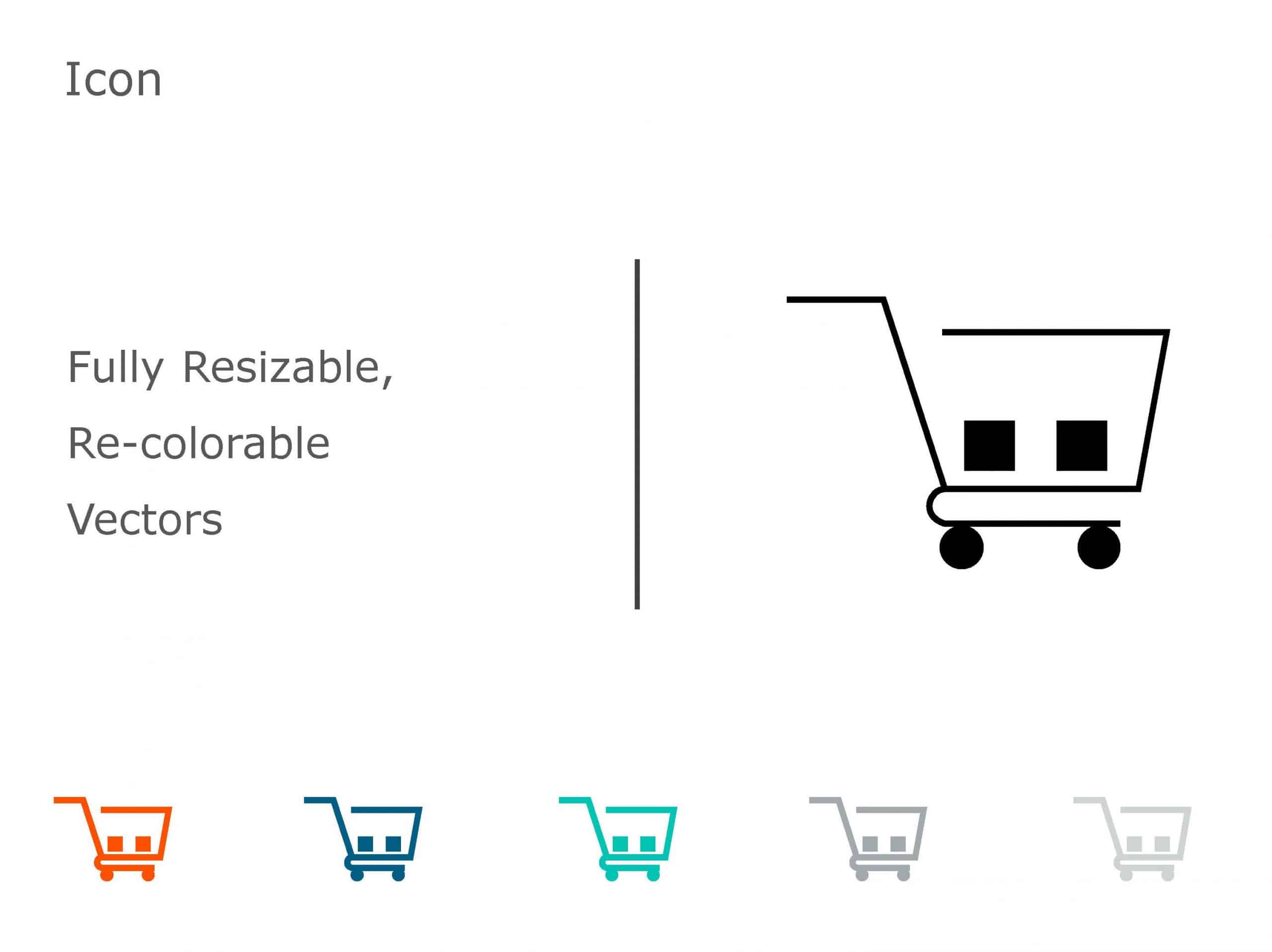 Product and Shopping Icon 4 PowerPoint Template