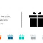 Gift Icon 5 PowerPoint Template