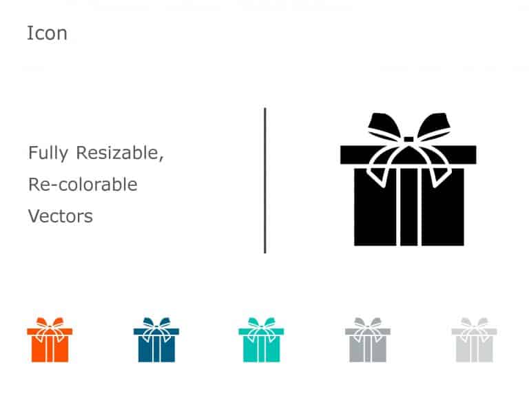 Gift Icon 6 PowerPoint Template