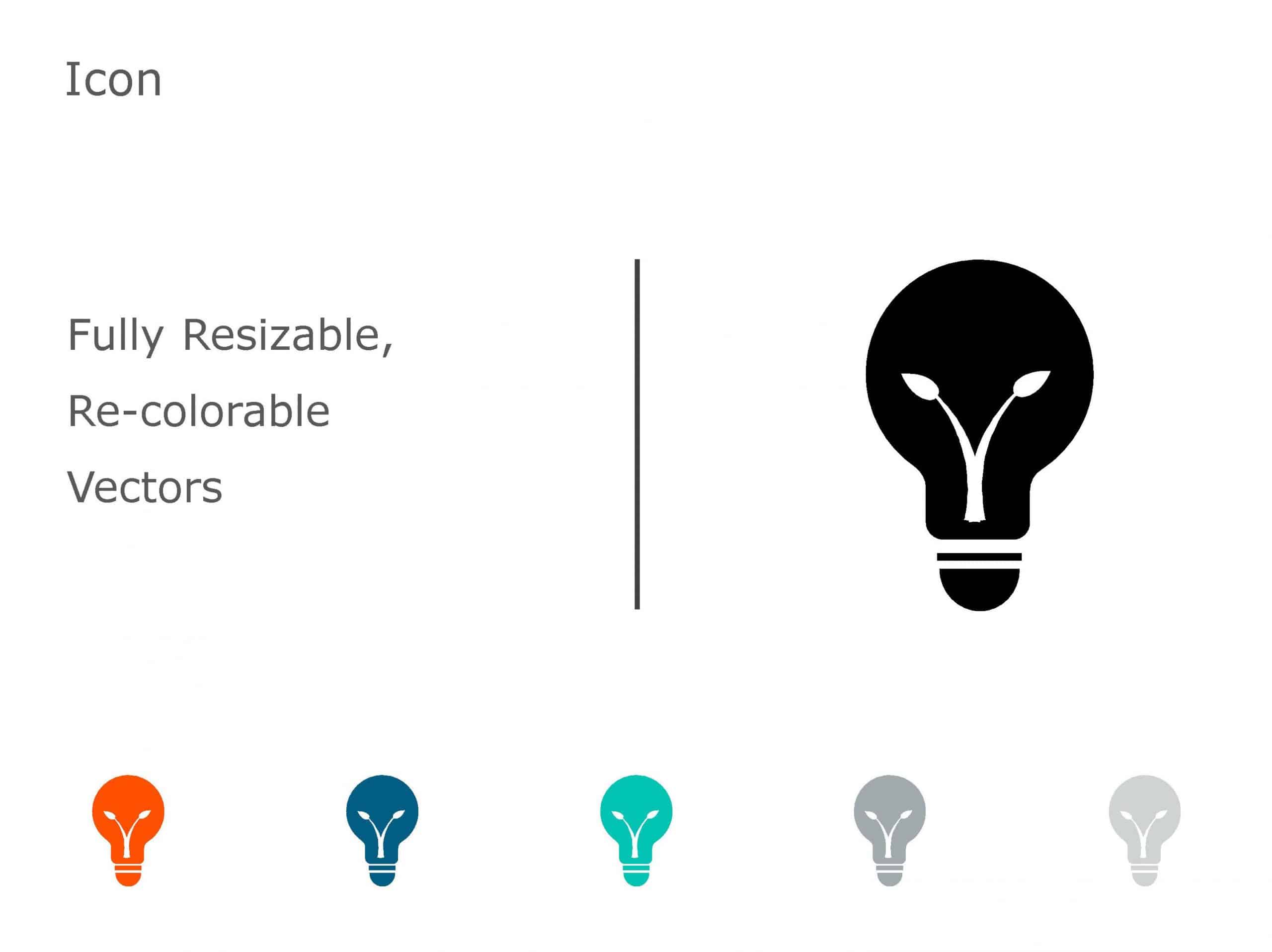 Bulb Icon 3 PowerPoint Template & Google Slides Theme