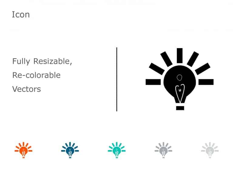 Bulb Icon 4 PowerPoint Template
