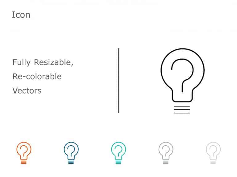 Bulb Icon 6 PowerPoint Template