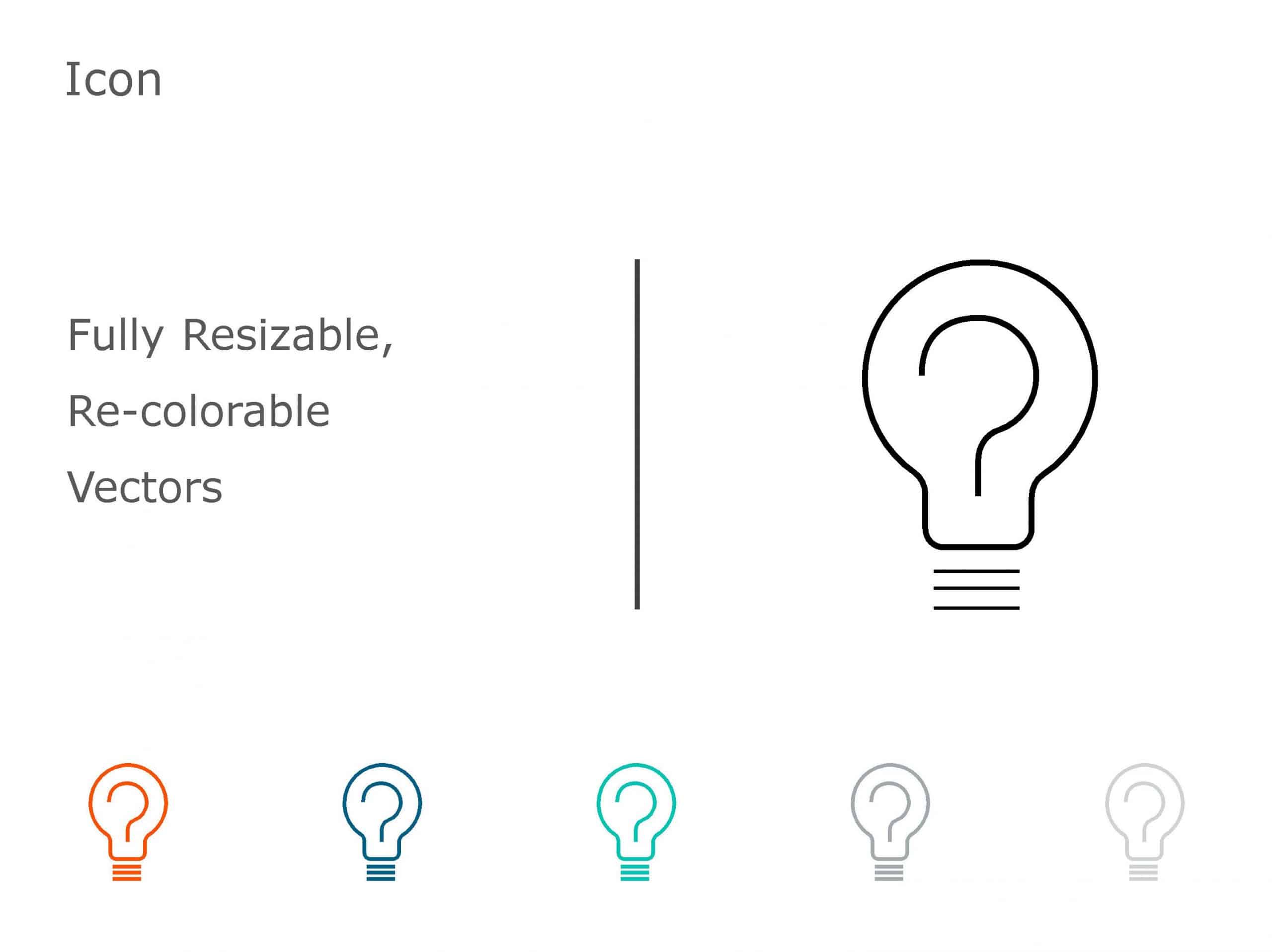 Bulb Icon 6 PowerPoint Template & Google Slides Theme