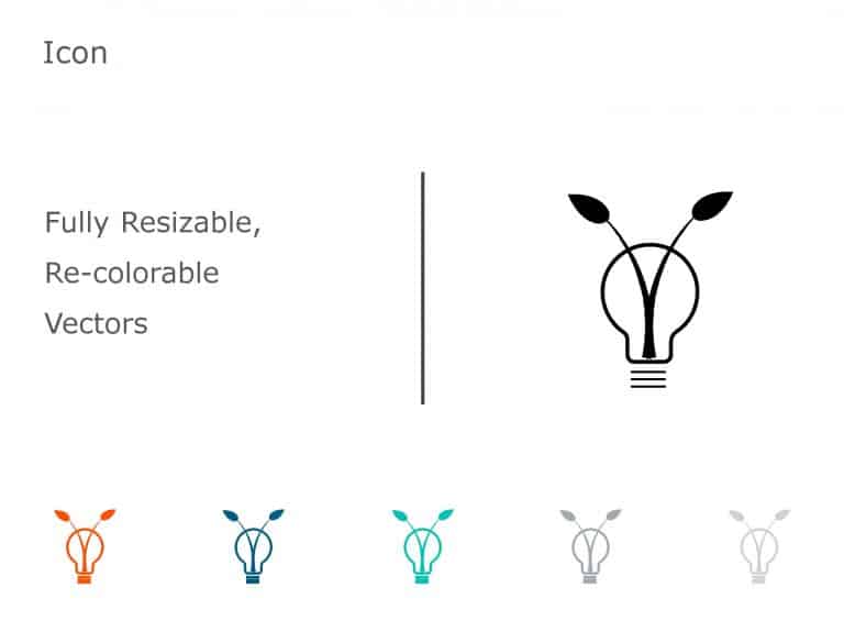 Bulb Icon 10-2 PowerPoint Template & Google Slides Theme