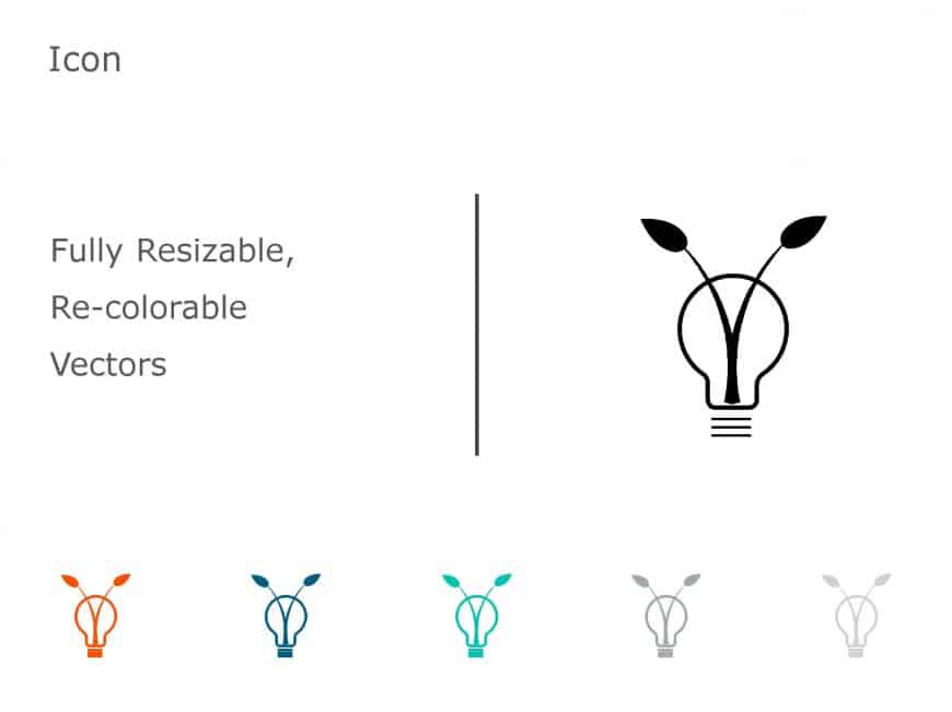 Bulb Icon 10-2 PowerPoint Template