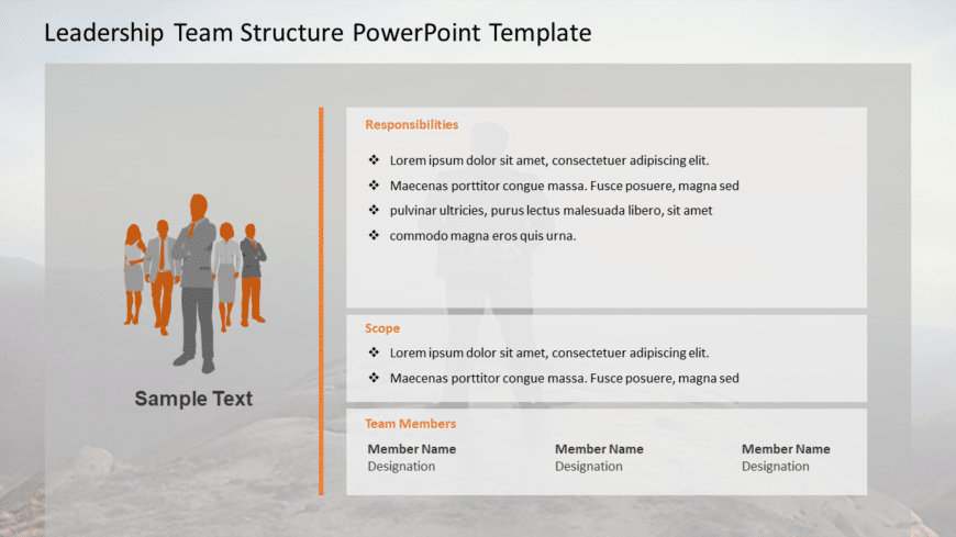 Leadership Team Structure PowerPoint Template