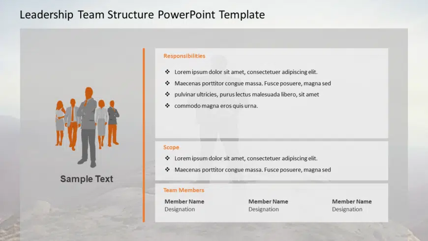 Leadership Team Structure PowerPoint Template