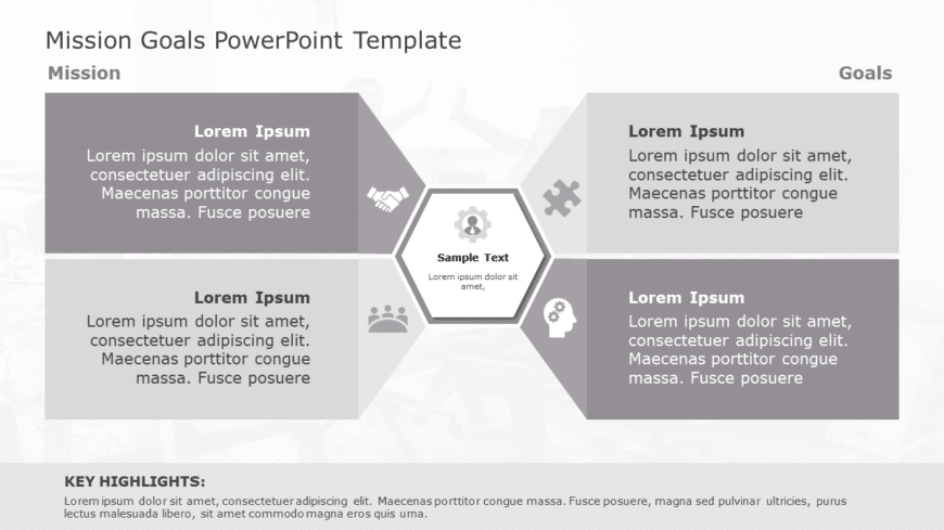 Mission Goals 111 PowerPoint Template