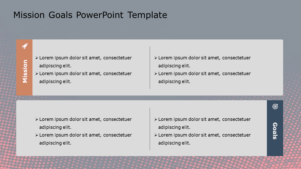 Mission Goals 114 PowerPoint Template & Google Slides Theme