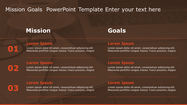 Mission Goals 116 PowerPoint Template & Google Slides Theme