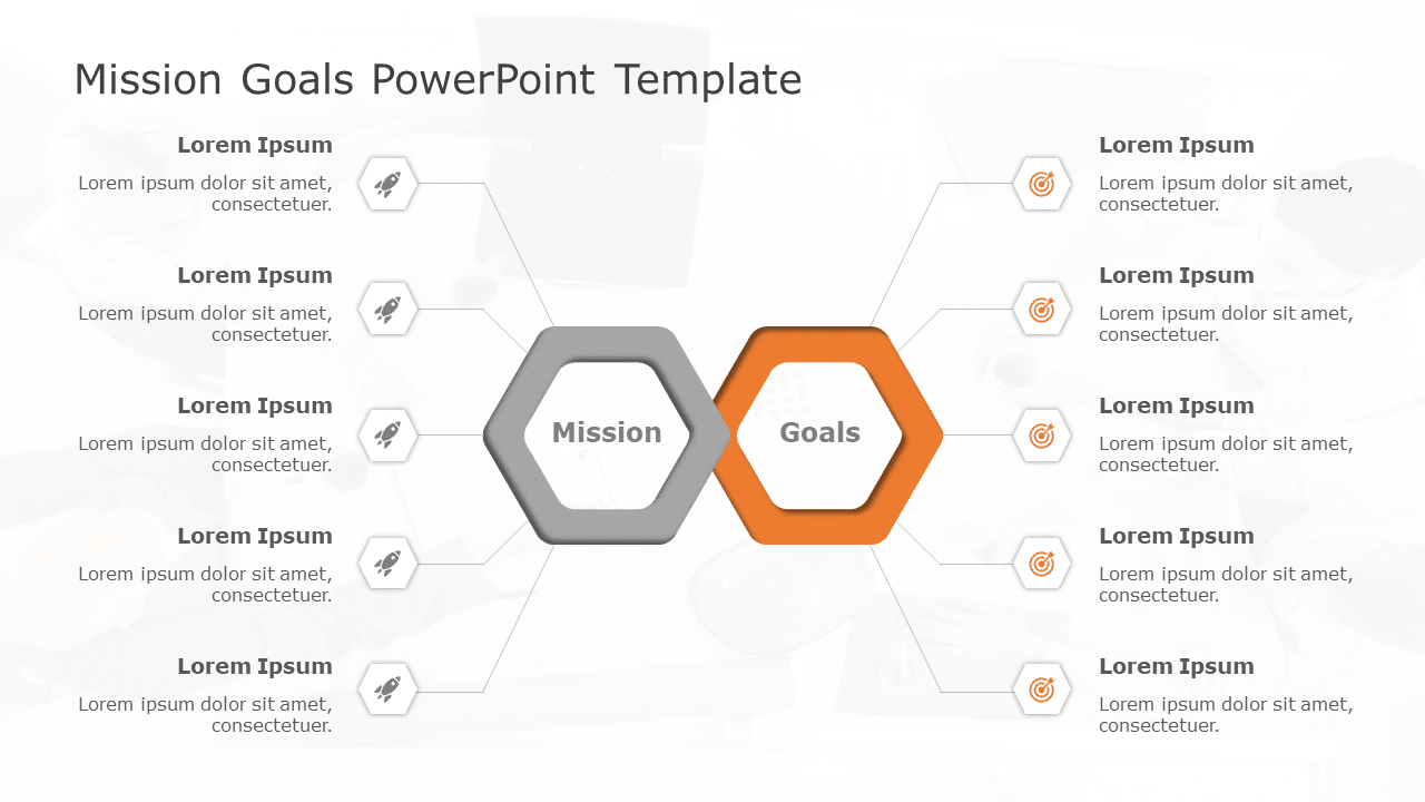 Mission Goals 118 PowerPoint Template & Google Slides Theme