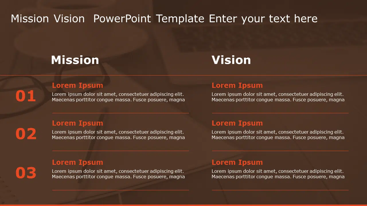 Mission Vision 123 PowerPoint Template & Google Slides Theme