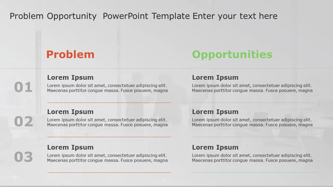 Problem Opportunity 129 PowerPoint Template & Google Slides Theme