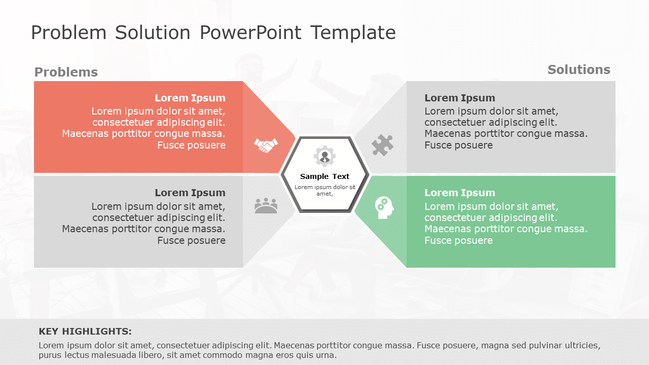 Problem Solution 134 PowerPoint Template & Google Slides Theme