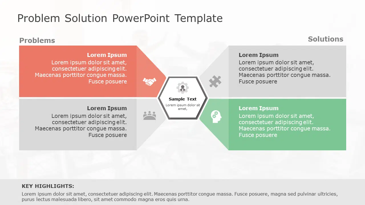 Problem Solution 134 PowerPoint Template & Google Slides Theme