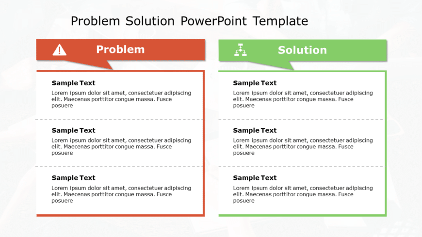 Problem Solution 138 PowerPoint Template