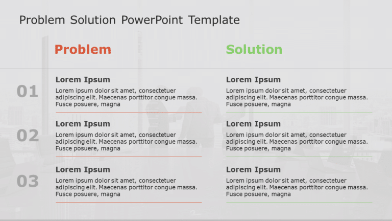 Problem Solution 139 PowerPoint Template & Google Slides Theme