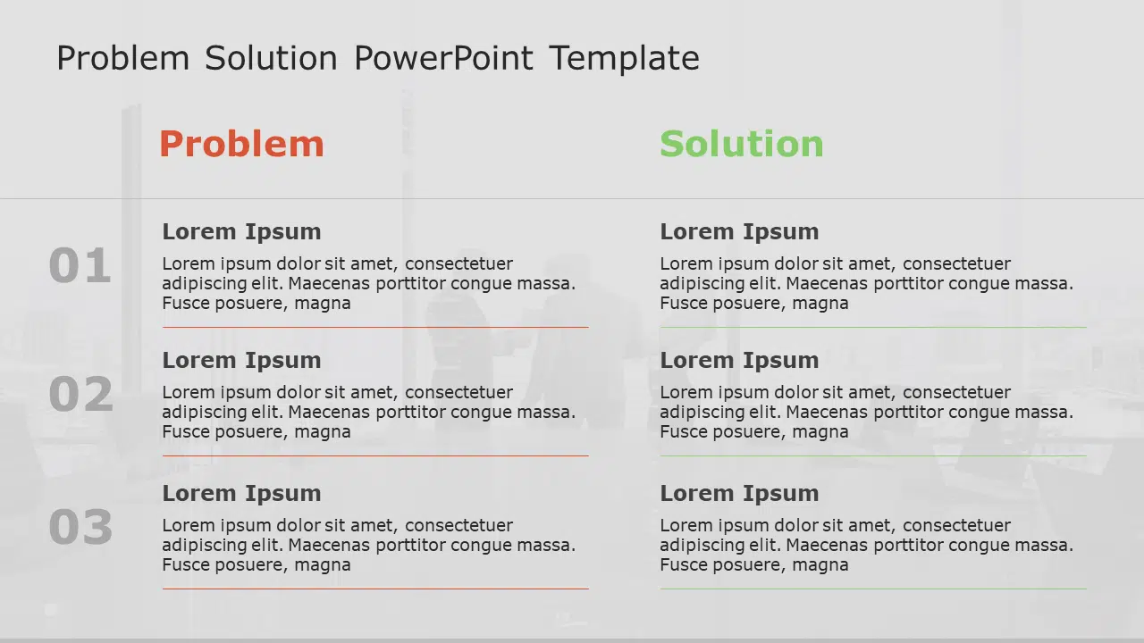 Problem Solution 139 PowerPoint Template & Google Slides Theme