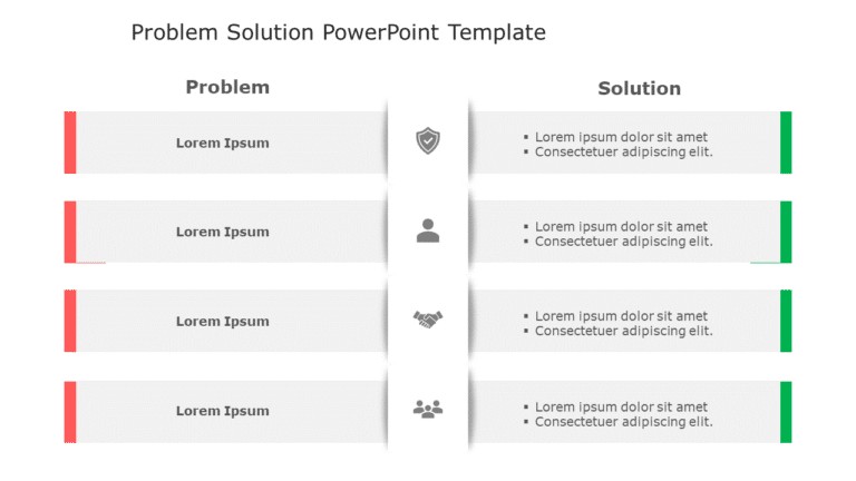 Problem Solution 140 PowerPoint Template & Google Slides Theme