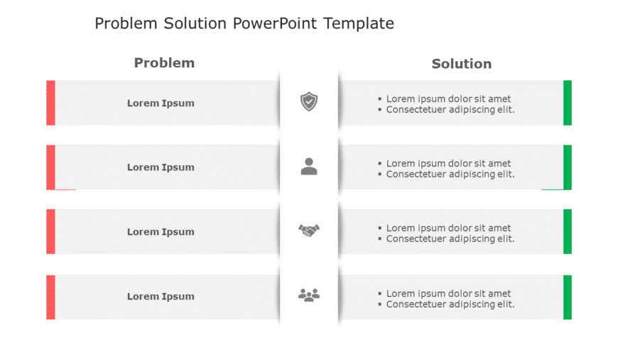 Problem Solution 140 PowerPoint Template