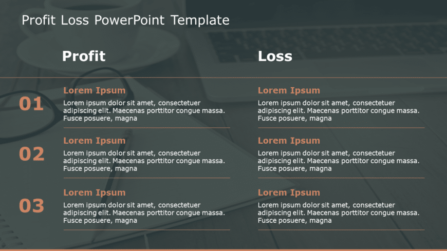 Profit Loss 148 PowerPoint Template