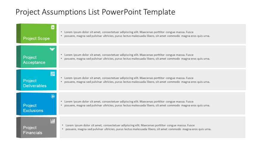 Project Assumptions List PowerPoint Template