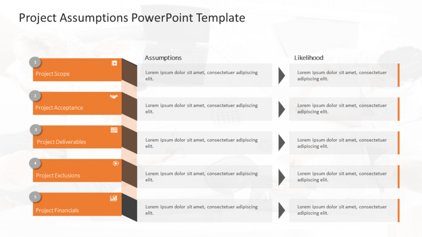 Project Assumptions PPT Template