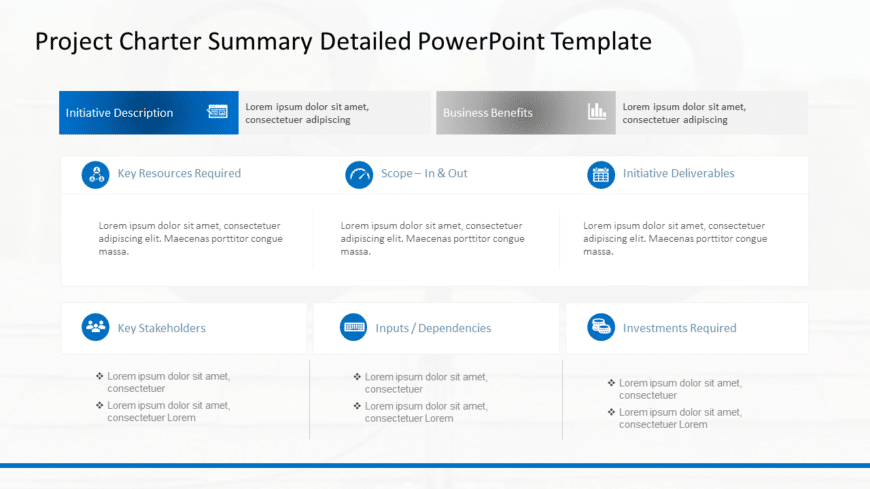 Project Charter Summary Detailed PowerPoint Template