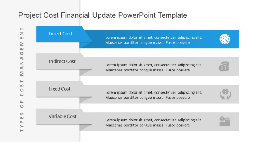 Project Cost Financial Update PowerPoint Template