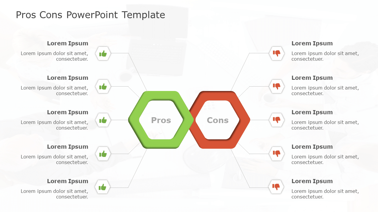 Pros Cons 109 PowerPoint Template & Google Slides Theme
