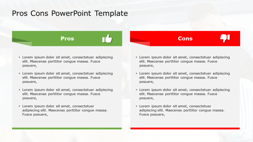 Pros Cons 110 PowerPoint Template