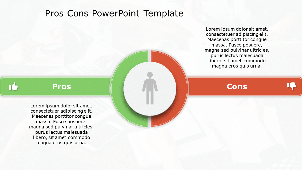 Pros Cons 154 PowerPoint Template & Google Slides Theme