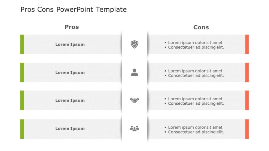 Pros Cons 156 PowerPoint Template