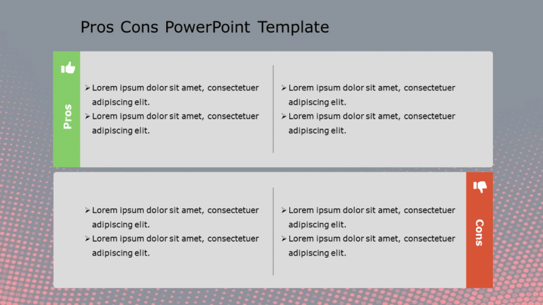 Pros Cons 158 PowerPoint Template & Google Slides Theme