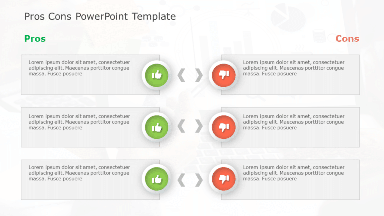 Pros Cons 159 PowerPoint Template & Google Slides Theme