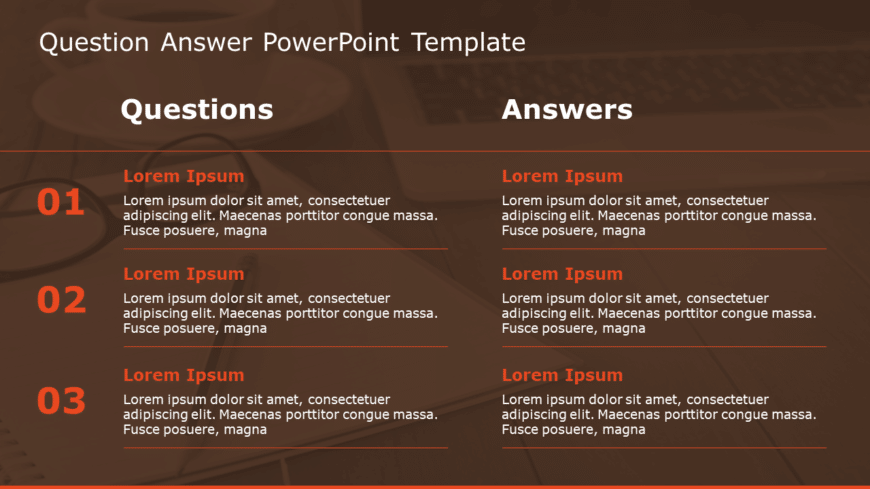 Question Answer 167 PowerPoint Template