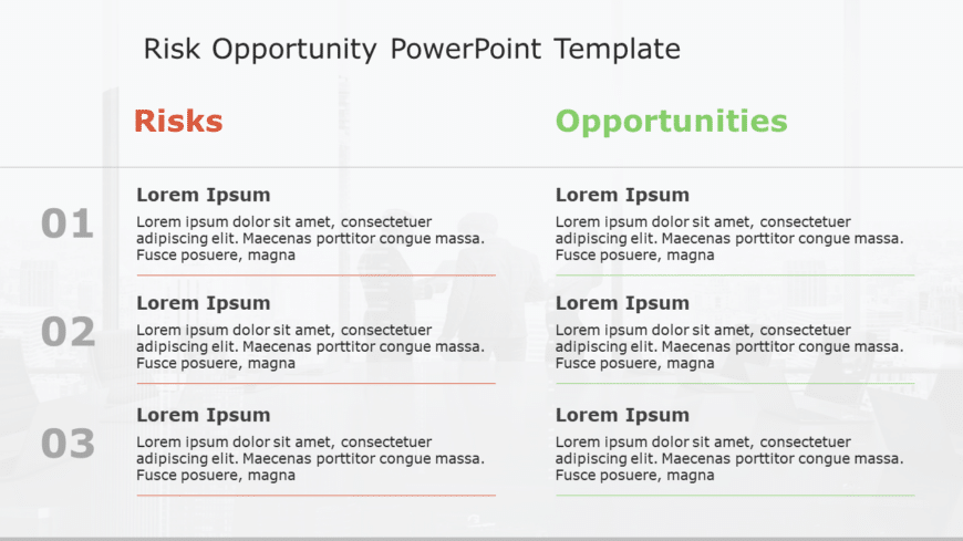 Risk Opportunity 175 PowerPoint Template