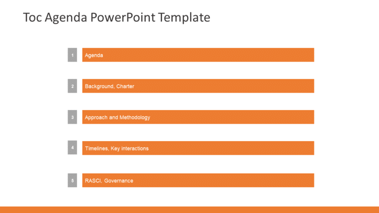 TOC Agenda PowerPoint Template & Google Slides Theme