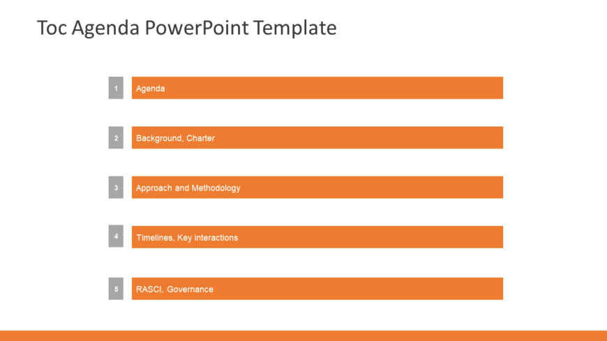 TOC Agenda PowerPoint Template