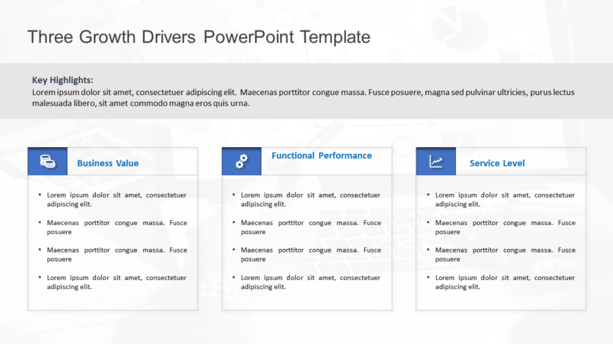 Three Growth Drivers PowerPoint Template