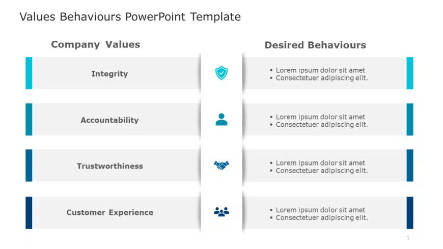 Values Behaviours 107 PowerPoint Template