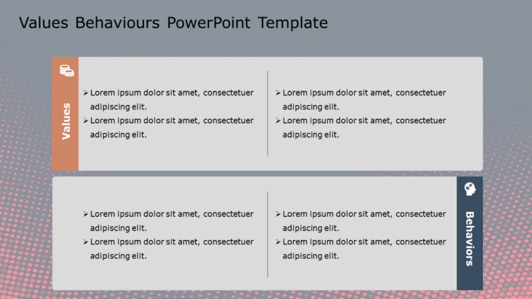 Values Behaviours 181 PowerPoint Template & Google Slides Theme