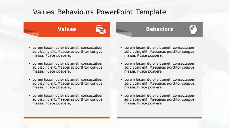 Values Behaviours 184 PowerPoint Template