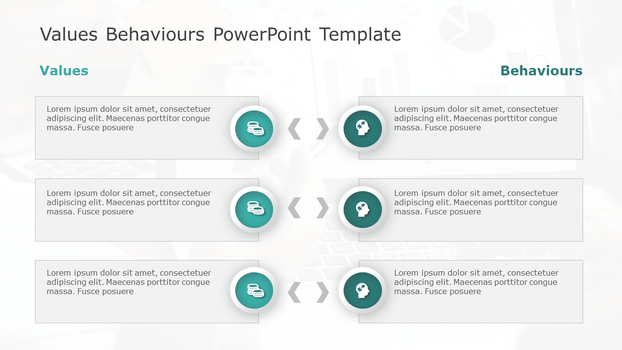 Values Behaviours 185 PowerPoint Template & Google Slides Theme