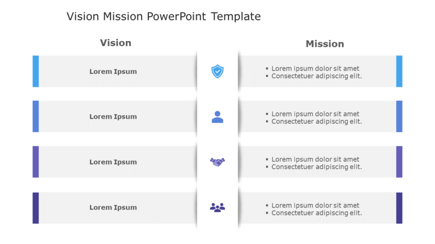 Vision Mission 198 PowerPoint Template